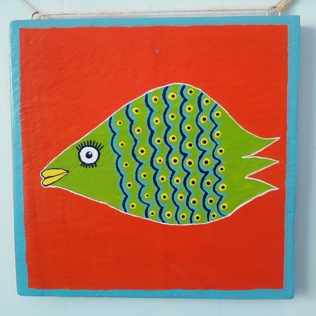Green Fish, Orange Sea by MEO